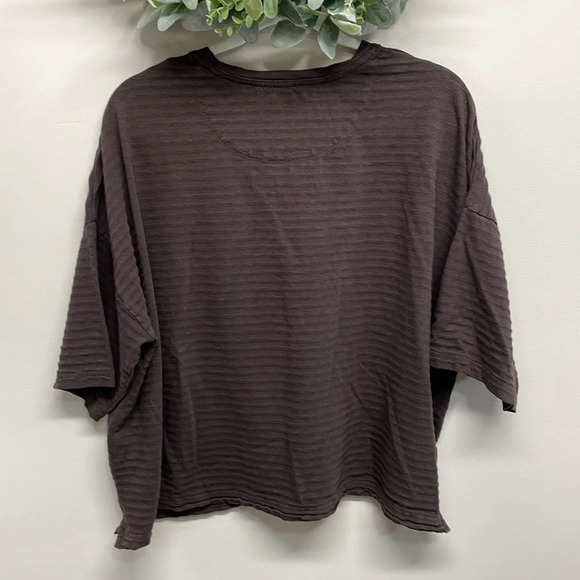 Joan Vass Oversized Knit Short Sleeve Top Brown Size 1 (US 8-10) - Picture 2 of 15